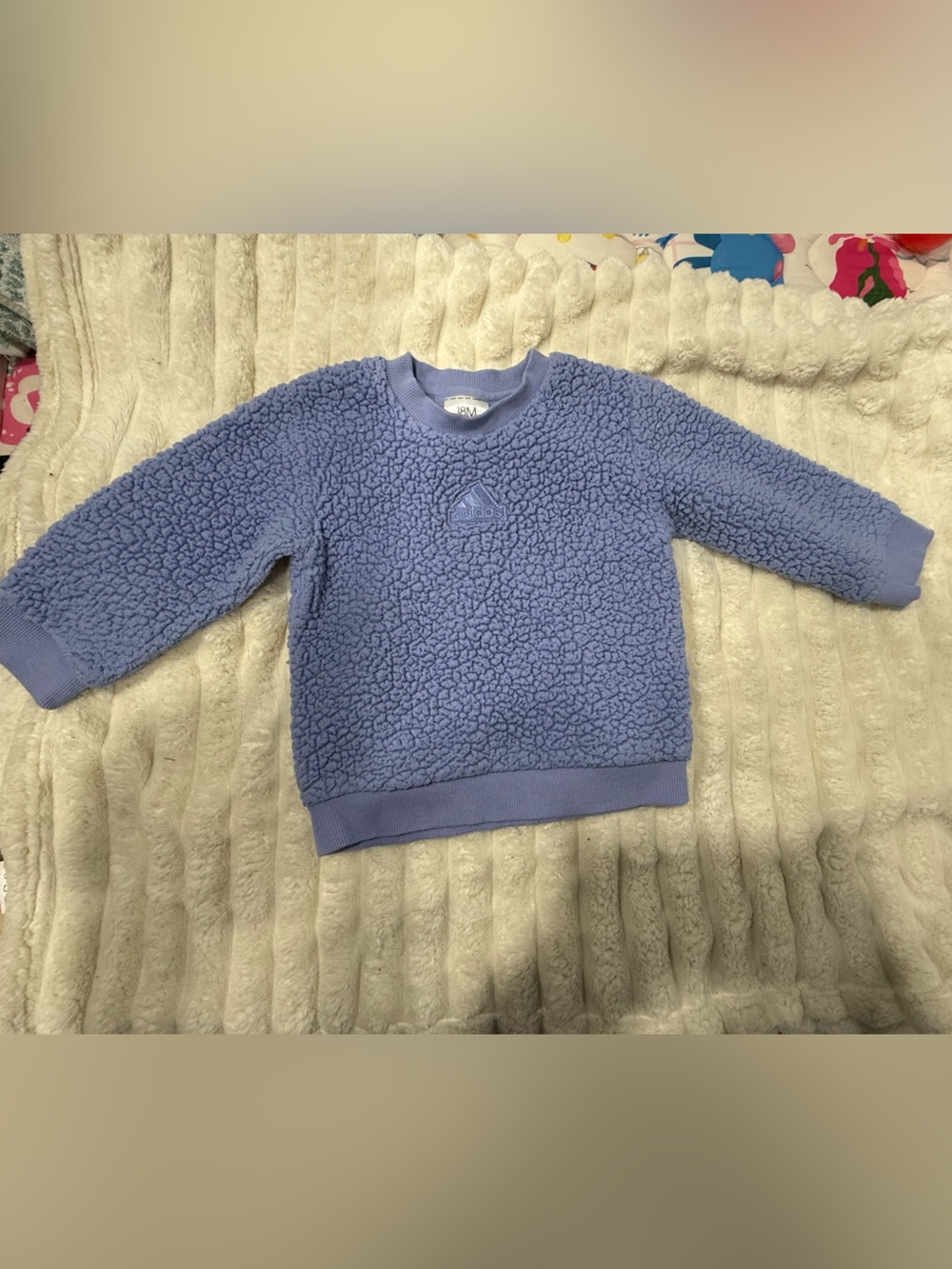 adidas Kids Lavender Sherpa Crewneck Sweatshirt